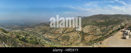 Blick auf die Golan-Höhen, die Nimrod Festung in Israel Stockfoto