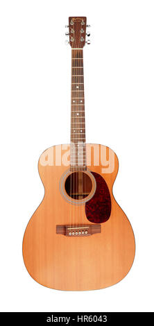 Martin 0001 Gitarre auf weißem Hintergrund Stockfoto