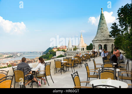 Der Fischer Bastei Restaurant, Budapest, Ungarn Stockfoto