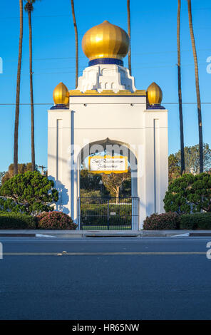 Golden Lotus Kuppel der Selbstverwirklichung Gemeinschaft. Encinitas, Kalifornien. Stockfoto