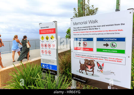 ANZAC Memorial Walk in Newcastle an diejenigen erinnern, die ihr Leben im Krieg, new South Wales, Australien Stockfoto