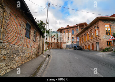 Sheki, Aserbaidschan - 13. September 2016: auf der Straße. Sheki ist kleine Stadt im Nord-Aserbaidschan im südlichen Teil des größeren Caucasu Stockfoto