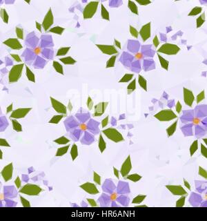 Low-Poly Blumenkarte Stock Vektor