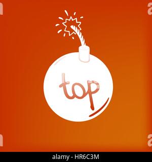 eine Bombe mit einem brennenden Docht. Konzeptionelle Darstellung Stock Vektor