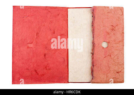 Handgemachte Buch eröffnet Stockfoto