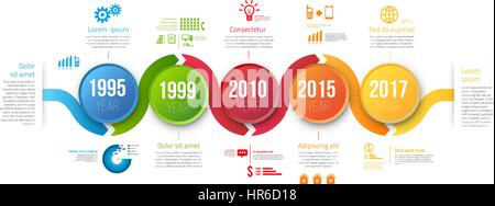 Prozess-Charts mit Infografiken Schritte Stock Vektor