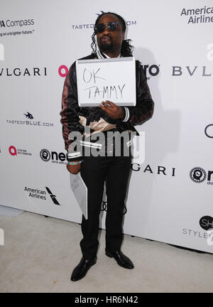 West Hollywood, Kalifornien, USA. Februar 2017. Wale. 25. Jährliche Elton John Academy Awards Viewing Party im West Hollywood Park. Quelle: Birdie Thompson/AdMedia/Alamy Live News Stockfoto