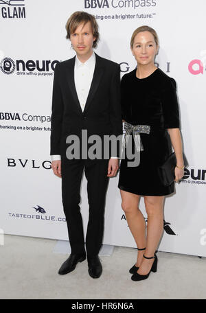West Hollywood, Kalifornien, USA. Februar 2017. Beck. 25. Jährliche Elton John Academy Awards Viewing Party im West Hollywood Park. Quelle: Birdie Thompson/AdMedia/Alamy Live News Stockfoto