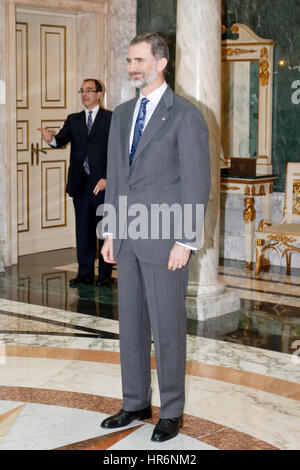 Barcelona, Spanien. 27. Februar 2017. Publikum von König Felipe VI an den Vorstand der nationalen Fußball-Promotion im Palau Albeniz in Barcelona Credit: Gtres Información Más lokalen auf line,S.L./Alamy Live News Stockfoto