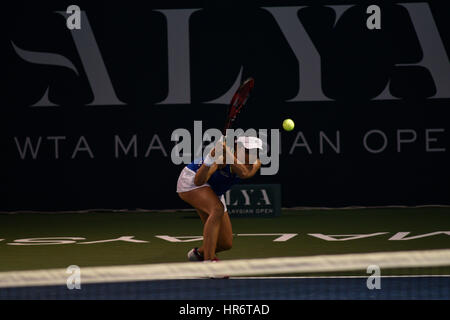 Kuala Lumpur, Malaysia. 27. Februar 2017. Nao Hibino von Japan am 1. Tag ALYA WTA Malaysia Open 2017 bei TPC Kuala Lumpur, Malaysia auf 27. Februar 2017 abgebildet. Bildnachweis: Ali Mufti/Alamy Live-Nachrichten Stockfoto