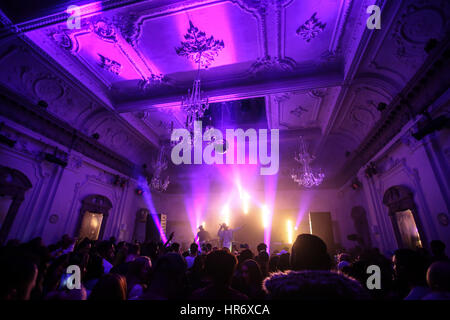 London, UK. 27. Februar 2017. Der Rapper bekannt als Angel (richtiger Name Sirach Charles) die live auf der Bühne in Bush Hall in London. Bild Datum: Montag, 27. Februar 2017. Bildnachweis: Roger Garfield/Alamy Live-Nachrichten Stockfoto