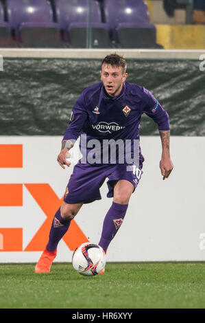 Firenze, Italien. 23. Februar 2017. Federico Bernardeschi (Fiorentina) Fußball: UEFA Europa League Runde der 32 2. Bein match zwischen ACF Fiorentina 2-4 Borussia Mönchengladbach im Stadio Artemio Franchi in Florenz, Italien. Bildnachweis: Maurizio Borsari/AFLO/Alamy Live-Nachrichten Stockfoto