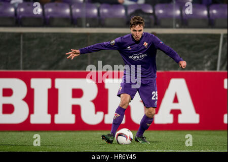 Firenze, Italien. 23. Februar 2017. Federico Chiesa (Fiorentina) Fußball: UEFA Europa League Runde der 32 2. Bein match zwischen ACF Fiorentina 2-4 Borussia Mönchengladbach im Stadio Artemio Franchi in Florenz, Italien. Bildnachweis: Maurizio Borsari/AFLO/Alamy Live-Nachrichten Stockfoto