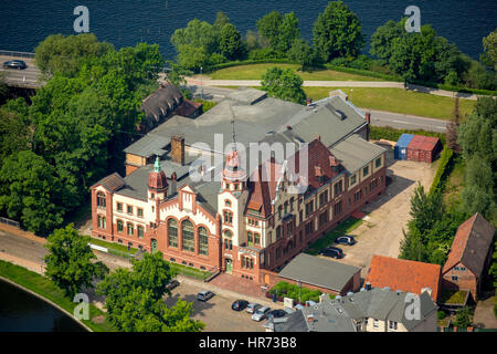 Historische Schweriner Elektrizitätswerk, Schwerin, Mecklenburg-Vorpommern, Deutschland Stockfoto