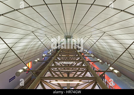 U-Bahnstation Hamburg Airport, Hamburg, Deutschland, Europa Stockfoto