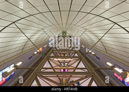 U-Bahnstation Hamburg Airport, Hamburg, Deutschland, Europa Stockfoto