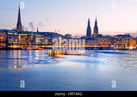 Blick über die Alster, Hamburg Deutschland, Europa Stockfoto