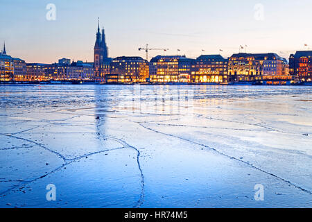 Blick über die Alster, Hamburg Deutschland, Europa Stockfoto