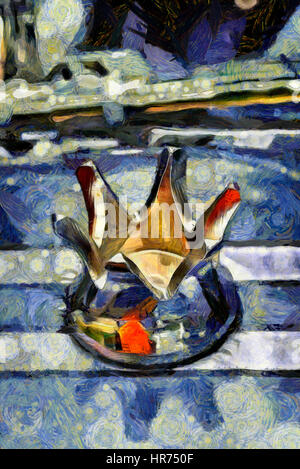 Tankdeckel auf Harley-Davidson Motorrad Stockfoto