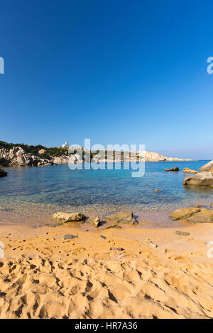 Cala Spinosa Strand wenig am Capo Testa, Santa Teresa di Gallura, Sassari, Sardinien, Italien Stockfoto