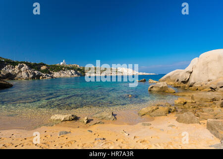 Cala Spinosa Strand wenig am Capo Testa, Santa Teresa di Gallura, Sassari, Sardinien, Italien Stockfoto