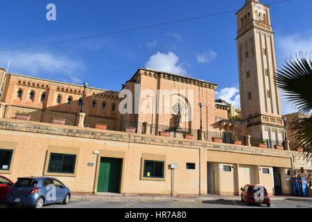 Marsascala Pfarrkirche, Marsaskala, Malta Stockfoto