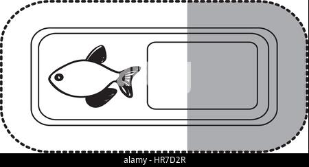 Figur-Emblem-Fisch-Symbol Stock Vektor