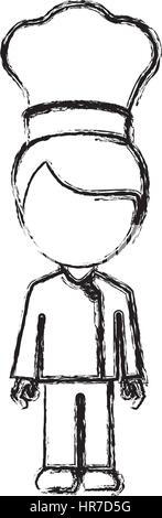 Kontur Mann Chef Symbol Stock Vektor