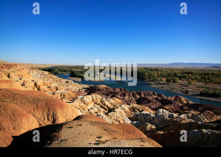 Mehrfarbige Strand, Xinjiang Stockfoto