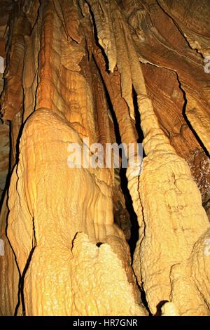 Stalaktiten in Krizna Höhle, Slowenien, Europa Stockfoto