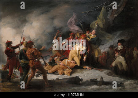 Der Tod von General Montgomery im Angriff auf Quebec 31. Dezember 1775 Stockfoto