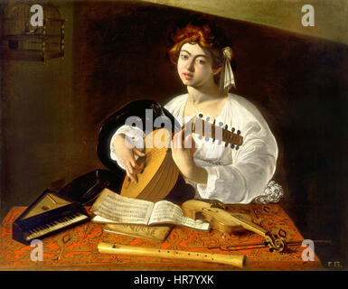 Die laute Player-Caravaggio (Metropolitan Museum of Art) Stockfoto