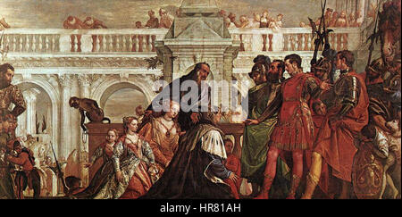 Veronese, Paolo - die Familie von Darius vor Alexander - 1565-7 Stockfoto