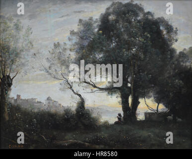 Souvenir de Castel Gandolfo - Jean-Baptiste Camille Corot Stockfoto