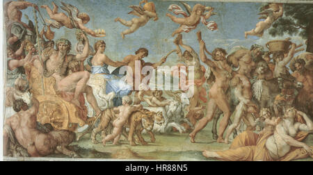 Der Triumph des Bacchus und Ariadne - Annibale Carracci - 1597 - Farnese Gallery, Rom Stockfoto