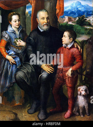 Sofonisba Anguissola war eine bekannte italienische Renaissancekünstlerin, die für ihre Porträts bekannt war. Ihre Arbeit veranschaulicht die Eleganz und Anmut der Renaissance-Porträts, wobei sie sich oft auf intime und psychologische Details ihrer Themen konzentriert. Stockfoto