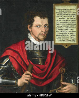 Unbekanntes Porträt von Matthias Corvinus 16 c. Stockfoto