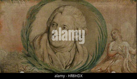 William Blake - Porträt von Friedrich Gottlieb Klopstock - Manchester City Galerie Stockfoto