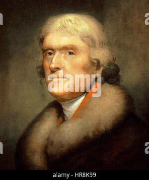 Thomas Jefferson von Rembrandt Peale 1805 beschnitten Stockfoto
