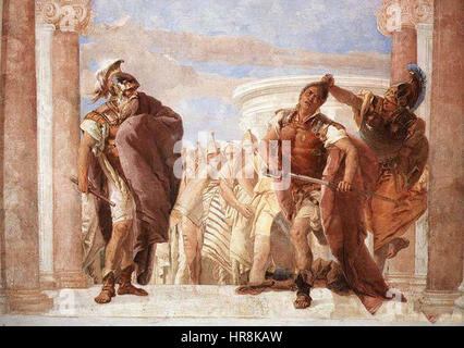 Wut von Achilles, von Giovanni Battista Tiepolo (1696-1770), Maler der italienischen Rokoko Stockfoto