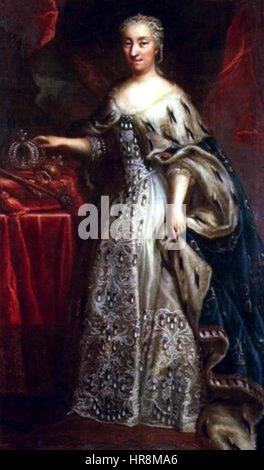 Ulrika Eleonora war eine schwedische Königin, die für ihre Herrschaft von 1718 bis 1720 bekannt war. Ihre Zeit auf dem Thron war geprägt von politischen Reformen und ihrer Rolle bei der Stabilisierung Schwedens nach dem Tod ihres Ehemanns Karl XII. Stockfoto