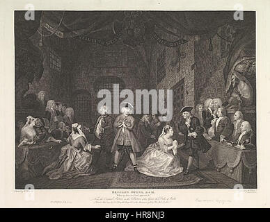 William Blake nach William Hogarth handeln die Bettler Oper III 1790 Stockfoto