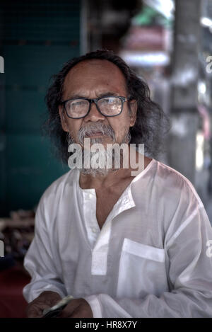 Ältere asiatische Mann Porträt. Thailand Stockfoto