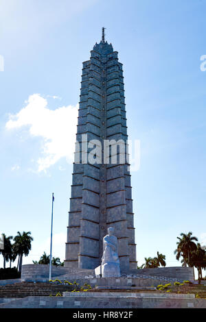 Jose Marti Denkmal in Plaza De La Revolucion, Havanna, Kuba Stockfoto