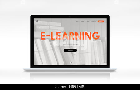 Abstand lernen Online-Webseite Schnittstelle Stockfoto