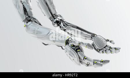 Paar von futuristischen Roboterarme Stockfoto