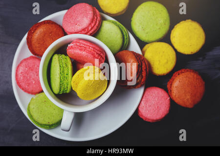 französische macarons Stockfoto