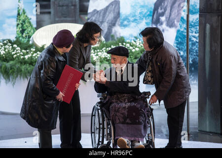 Taipei, Taiwan. 28. Februar 2017. Präsident von Taiwan Tsai Ing-Wen besucht die 70. Jubiläums-Veranstaltung des 228 Vorfalls in Taipeh am 28. Februar 2017. Bildnachweis: Chan Long Hei/Pacific Press/Alamy Live-Nachrichten Stockfoto