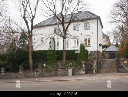 Residenz des deutschen Botschafters in Norwegen in Oslo, Residenz der Botschafter der Bundesrepublik Deutschland Stockfoto