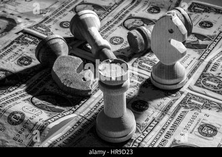 Politische Taktik und Bestrebungen der Weltherrschaft. Stockfoto